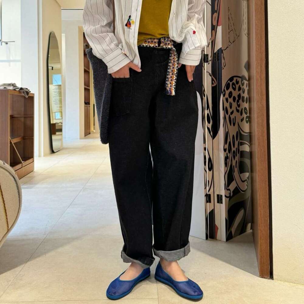 Genuine Leather Round Toe Flat Ballet for Women Spring Summer Mesh Semi-Transparent Breathable Shallow Mouth Single Shoes