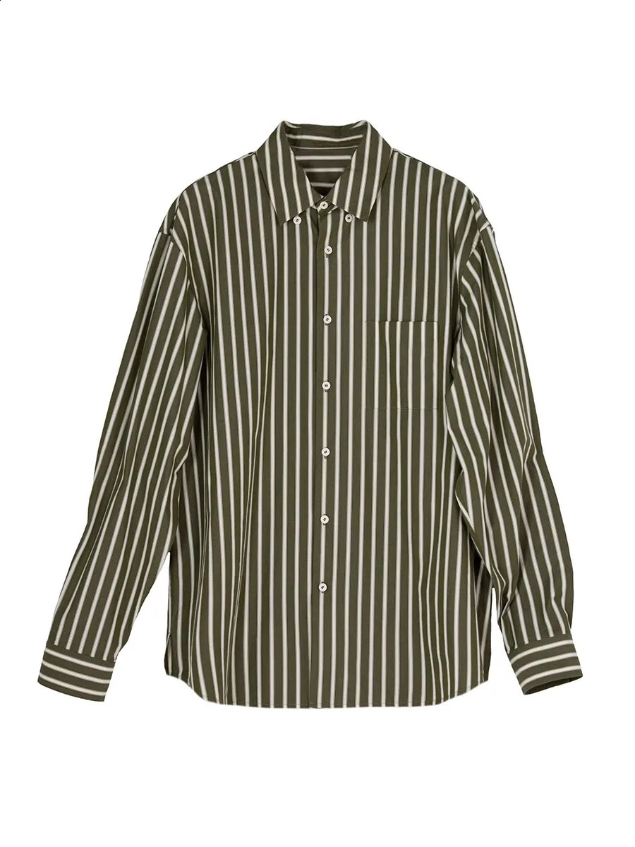 Mauroicardi Spring Flowy Soft Colorful Striped Shirts for Man Long Sleeve Button Up High Quality Chic Clothes 250527