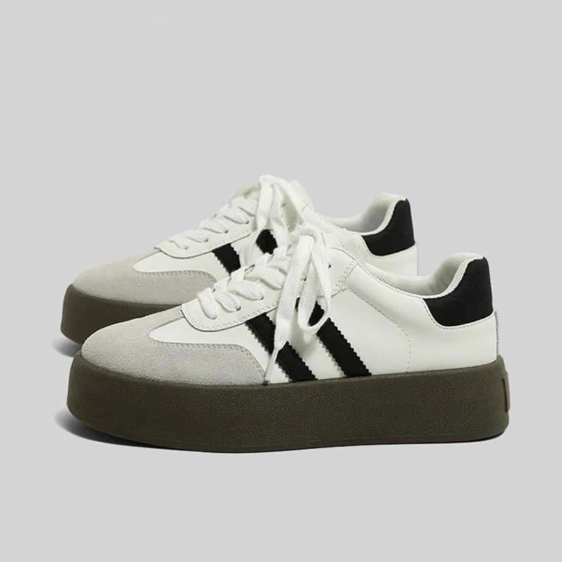 Thick-soled Canvas Shoes for Women 2024 Spring and Autumn New Niche Original Retro All-match Sneakers Hong Kong Style XJ250529