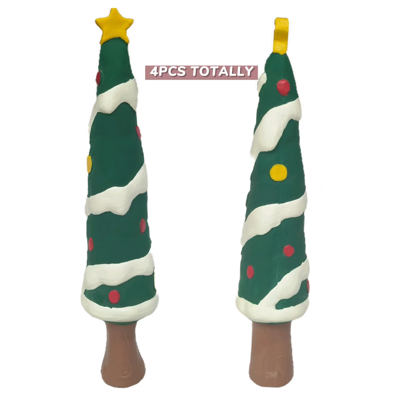 Durable Christmas-Themed Rubber Dog Toy for Pawsitive Fun