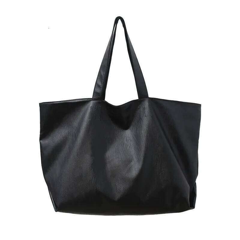 Extra Big Capacity Leather tote Brown Black Commutting Large for Fashion women bag Brand ladies hand bags