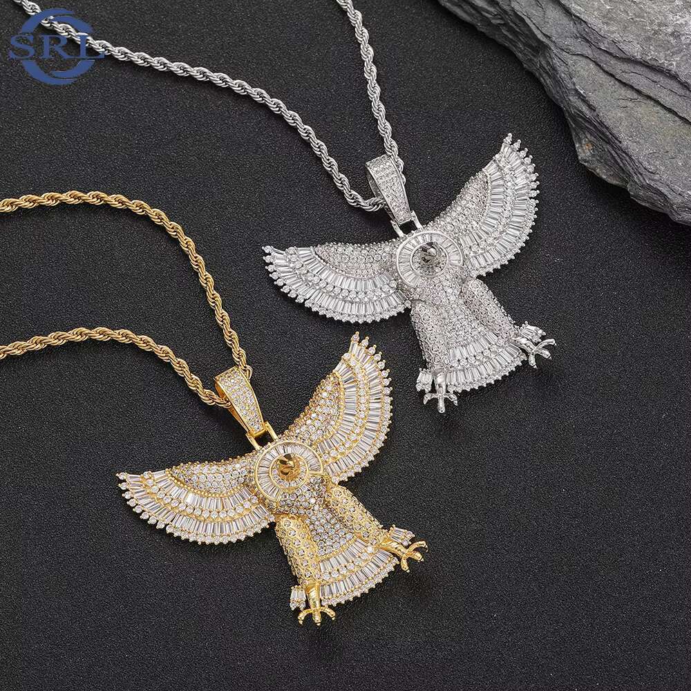 Wholesale Moissanite Pendant 18K Electroplating Necklace Moissanite ZIRCON Diamond Iced Out Hip Hop Necklace
