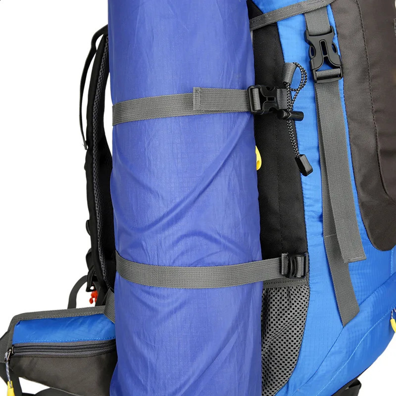 Large Capacity 70L Backpack Waterproof Mountaineering Bag Mens Womens Outdoor Camping Hiking Rucksack Sports Travel Bags 250522