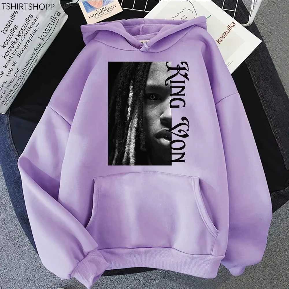 Rapper K-King Von Hoodie Mens and Womens Cotton Plush Sweater Autumn and Winter Universal Streetwear Retro Hip-Hop PulloverXJ250514