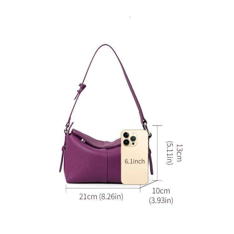 Bag Lady New Style Cross-Body Genuine Leather Underarm High-End Feeling Exquisite Dumpling White Match Single Shoulder Bag