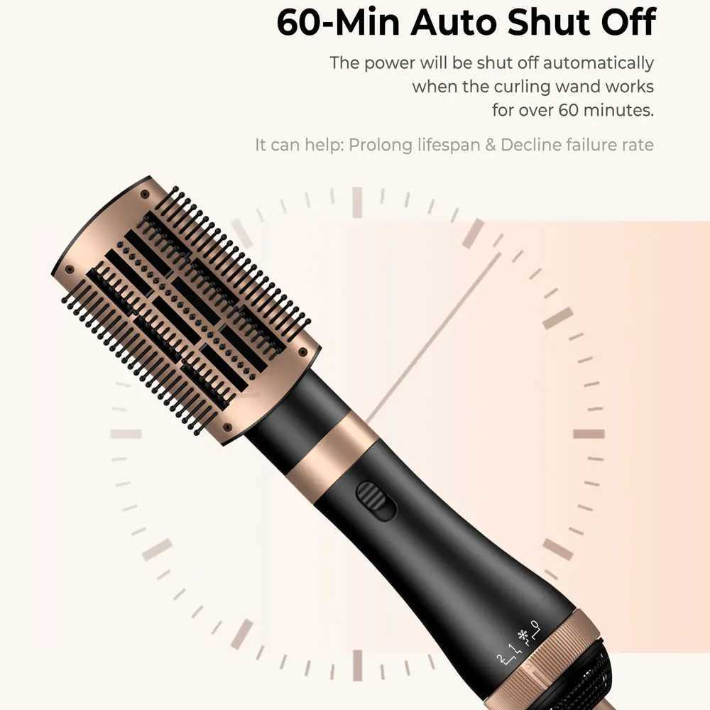 Professional Hair Dryer Brush 4 In 1 Hair Styler One Step Blow Dryer Comb Air Curling Iron Brush Electric Hair Blower BrushXJ250528