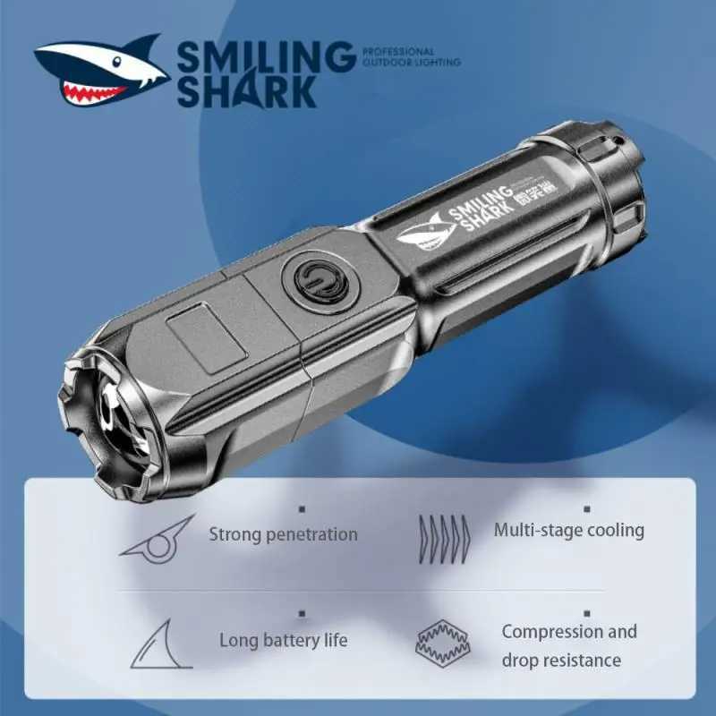 Powerful LED Fltn Rechargeable USB 18650 Waterproof Zoom Fishing Hunting 100000 Lumens Tactical Flashlight LED Flashlight XJ250529