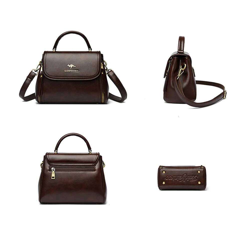 Women's Soft Leather Top-Handle Design Shoulder Messenger Bags High Quality Handbags and Purses Commuting Sac a Main