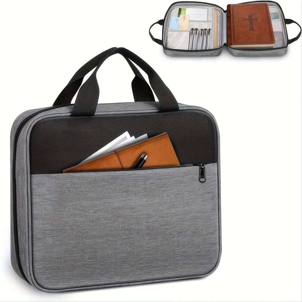 Cover, Carrying Book Case Church Bag Bible Protective with Handle and Zippered Pocket, Gift for Mother Lady Women Men