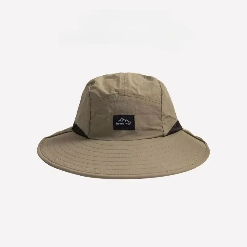 Unisex Summer Wide Brim Waterproof and Quick-drying Bucket Hats Outdoor Visor Panama CapsMesh Breathable Sun Hat with Neck Flap 250523
