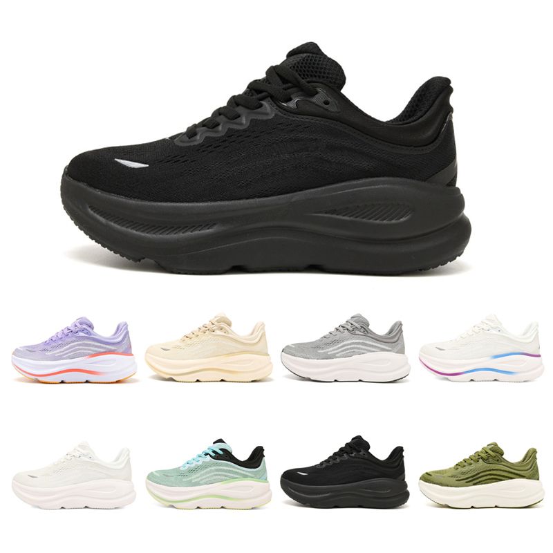 Designer Mens Running Shoes One One Bondi 9 Black White Blue Green Beige Olive Grey Multicolor Men Women trainers Sports Sneakers Jogging Walking