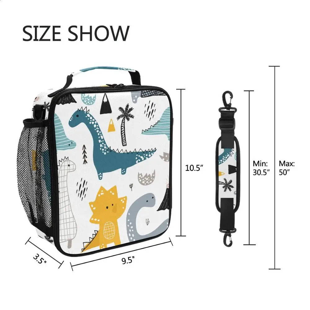 ALAZA Cartoon Cute Lunch Bag For Women Girls Kids Children Thermal Insulated Box Tote Food Picnic Milk Bottle Pouch 250528