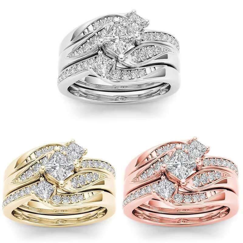 New Arrivals Fashion Luxury Diamond Rings Women Jewelry Engagement Wedding Ring Jewellery