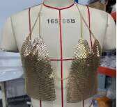 2023 New Body Chain Halter Metal Bikini Rhinestone Bra Tank Backless Crop Top Rave Outfit