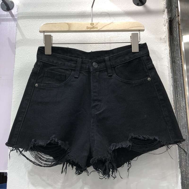 Shorts Women Denim Shorts Spring Summer High Waist Denim Shorts For Women Students New Ripped Versatile Frayed Slimming Style Wide Leg Hot Pants Trend