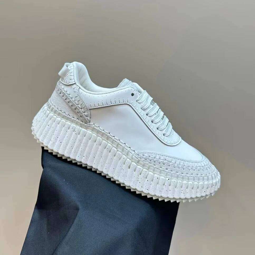 New Spring Autumn Round Toe Women Shoes Thick Bottom Genuine Leather Lace-Up Casual Flats Leopard Tennis Sneakers