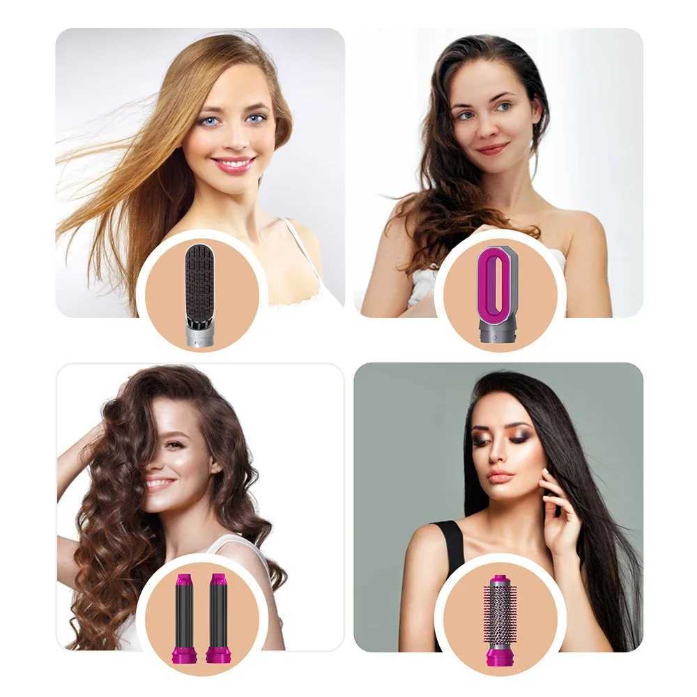 New Hair Dryer Multi Hair Styler 5 in1 Curling Iron Hair Straightener With Hair Brush Hairdryer Hair Dryer Hair Multi StylerXJ250528
