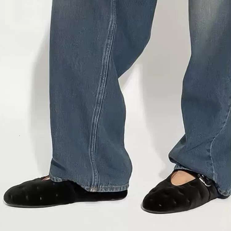 Genuine Leather Niche Round Toe One-Strap Mary Jane for Women Spring and Autumn New Fashion Flat Ballet Shoes