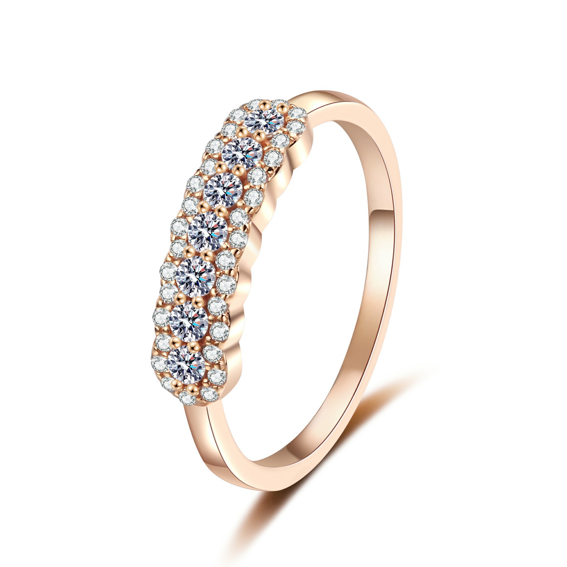 S925 Sterling Silver Champagne Gold Moissanite Ring, Minimalist Design for Women, Elegant Luxury Ring for Daily Wear