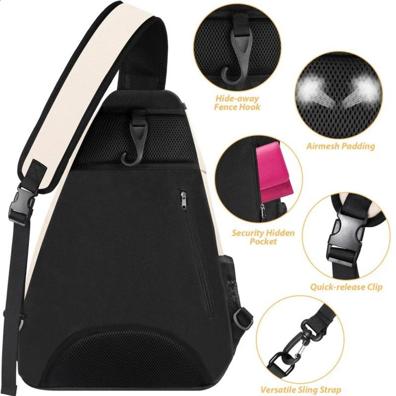 Badminton Training Bags Tennis Backpack Large Capacity Racket Storage Pack Pique Ball Sports Crossbody Bag with Bottle Pocket 250528