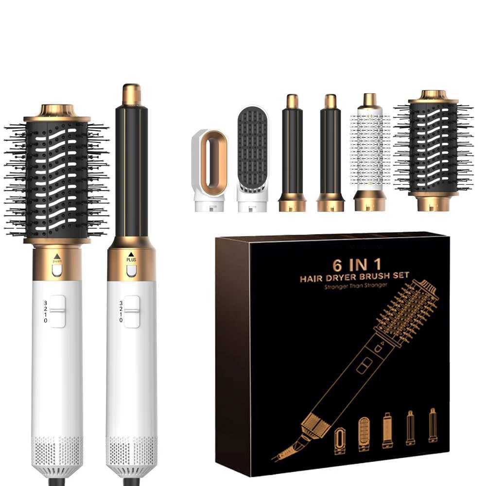 6 in 1 Salon-Grade Hair Dryer Brush Curling Wand Styling Comb Straightener for Women Professional Hair CareXJ250528