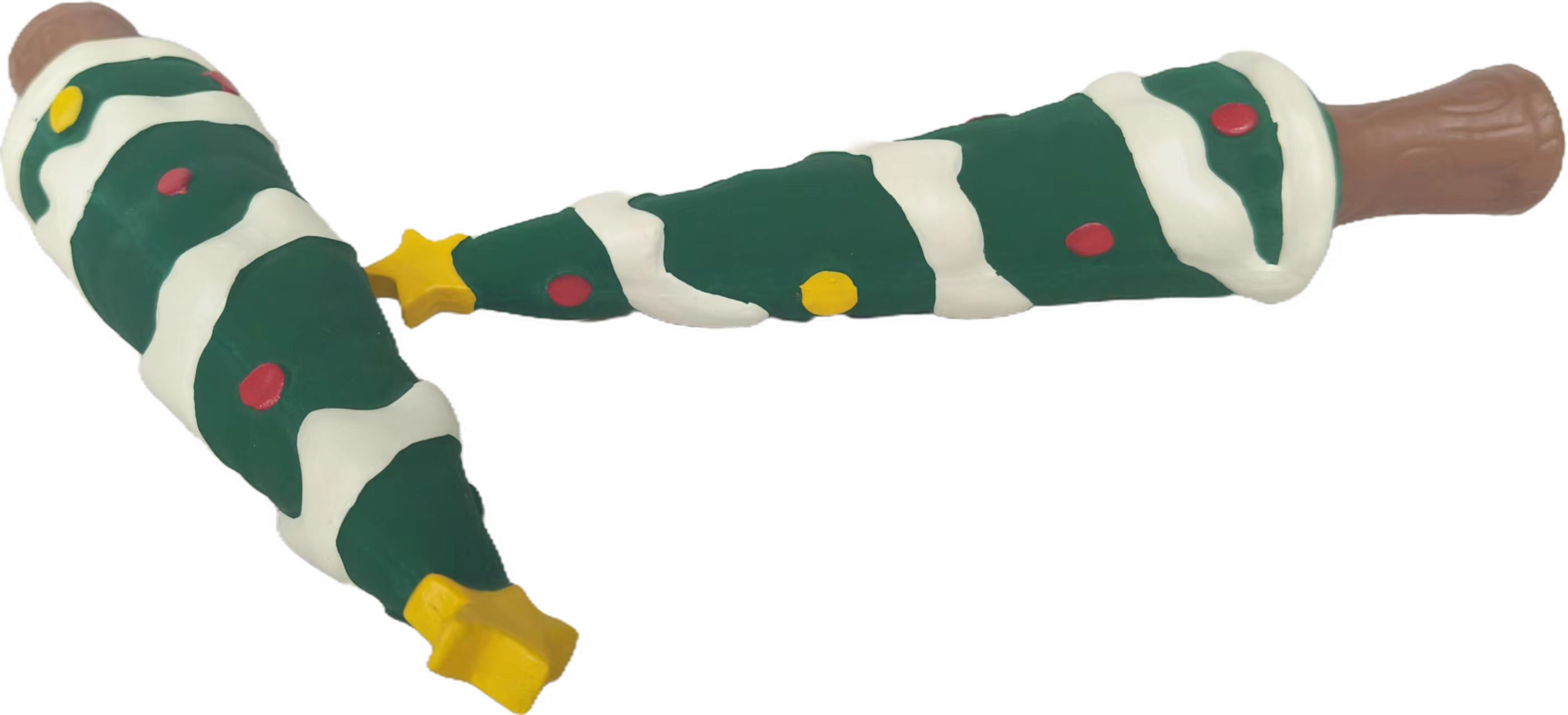 Durable Christmas-Themed Rubber Dog Toy for Pawsitive Fun