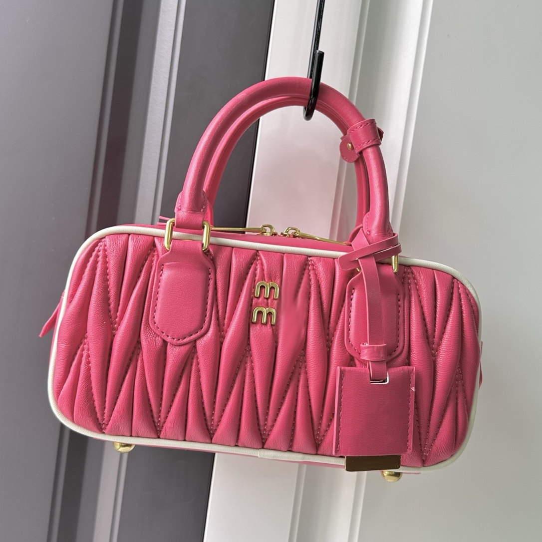 Designer Handbags For Women Pink Handbag Women Bag Luxury High Quality Genuine Leather Lambskin Boston Bag With Handle Crossbody Bag Hand Bags Designer Women