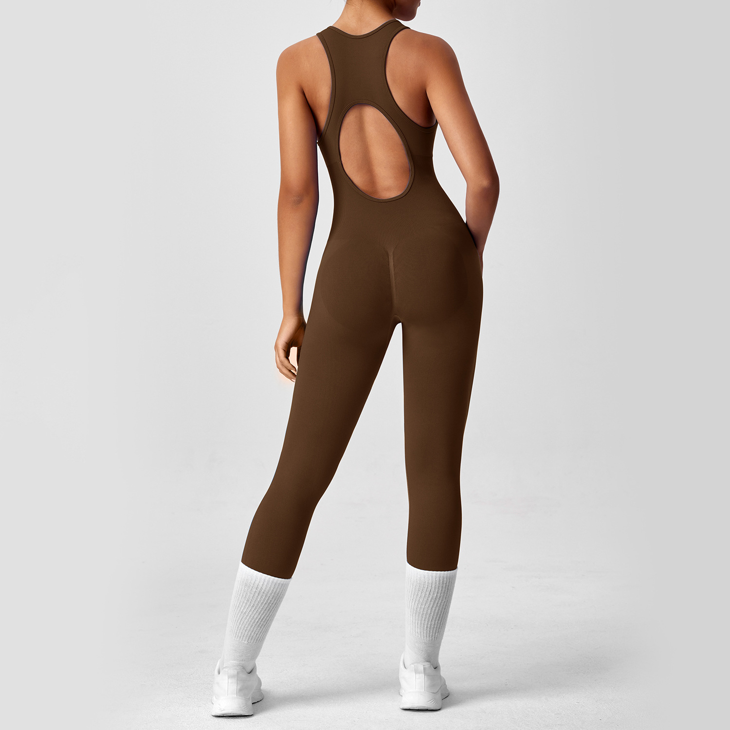 Womens Scrunch Butt Jumpsuits Lady Soft Daily Wear Jumpsuits Women's Clothing Long Sleeve Body Streetwear Jumpsuit Overall Sexy Zipper Yoga Fitne