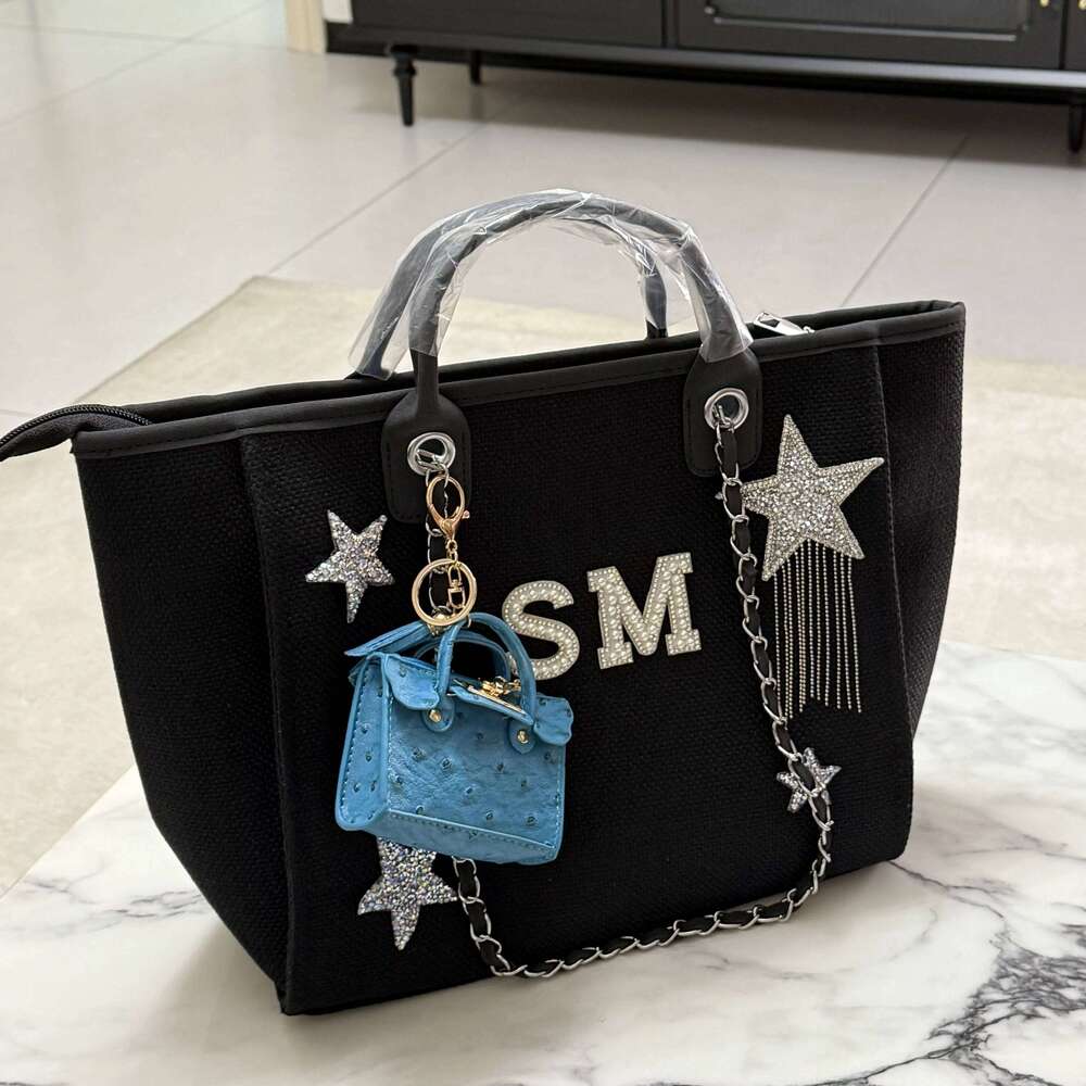 Black Swan Handbag, Personalized Chain Bag, Travel Bag Customized Name Birthday Gift Wedding Party Decoration