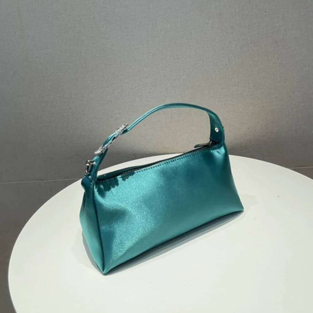 Women's Bags Designer Dia Satin Purses And Handbags Chains Rhinestone Shoulder Crossbody Bag Silk Evening Bags For Women Wedding Clutch New