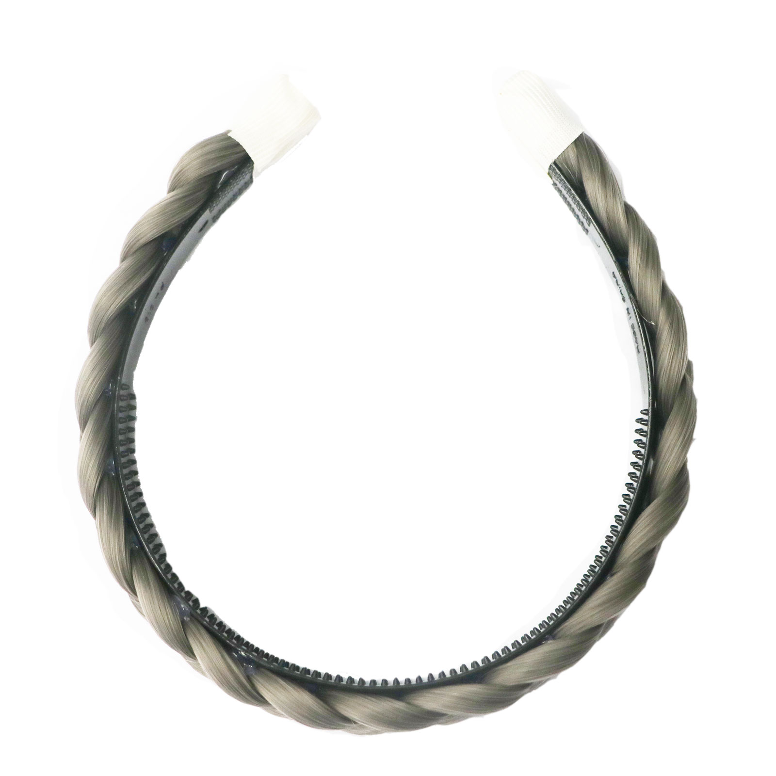 LeeWin Multi-color European and American bohemia fashion handmade three-strand braid with 2cm width double row teeth plastic headband,rubber band hair