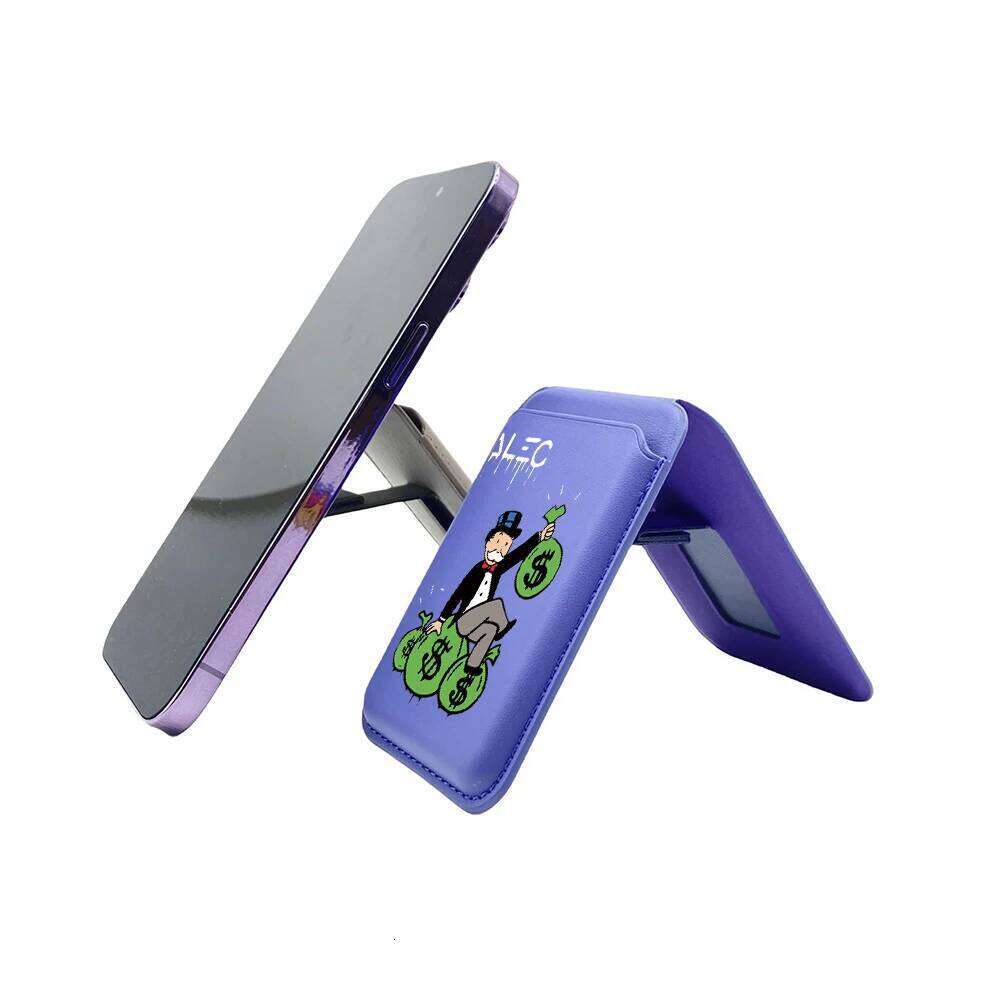Upgrade Magnetic Dollar MonopolyS PU Leather Wallet Case For MagSafe iPhone13 14 15 16 Rich Man Card Bag Holder Back Cover