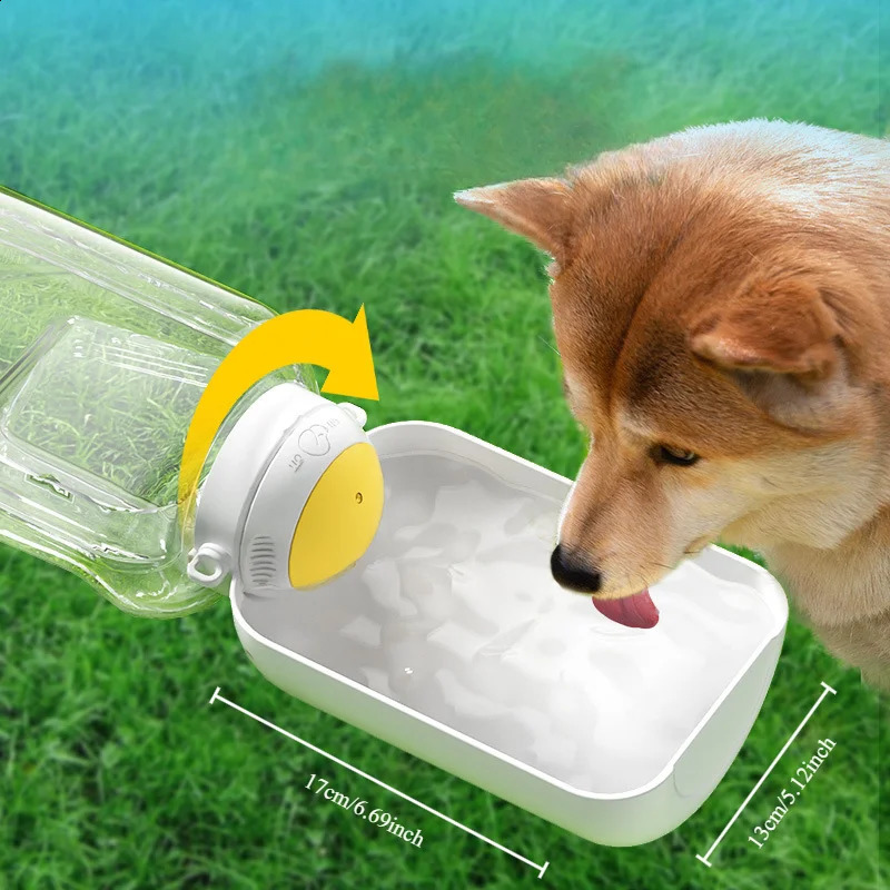 free shipping Cats dogs go out drinking feeding kettle Large capacity water and food integrated pet supplies 250528