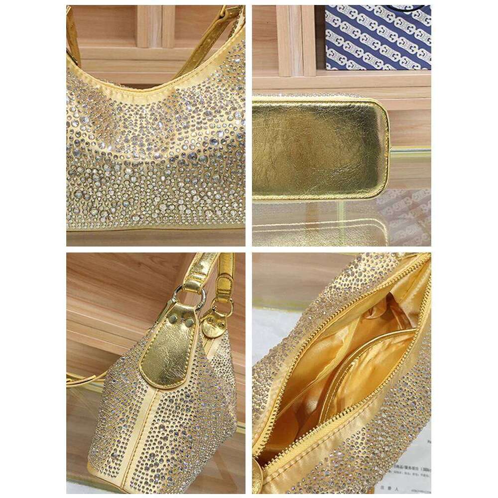 Women Shiny Evening Handbag Female Delicate Rhinestone Shoulder Dinner Fashion Large Capacity Tote Bag Gift For Girls
