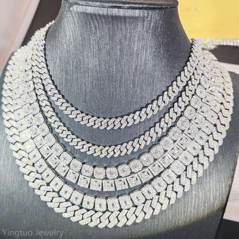 Wholesales Price 3mm Luxury Hip Pop S925 18K Gold Plated Moissanite Tennis Bracelet 3mm Fashionable Necklaces Bracelets