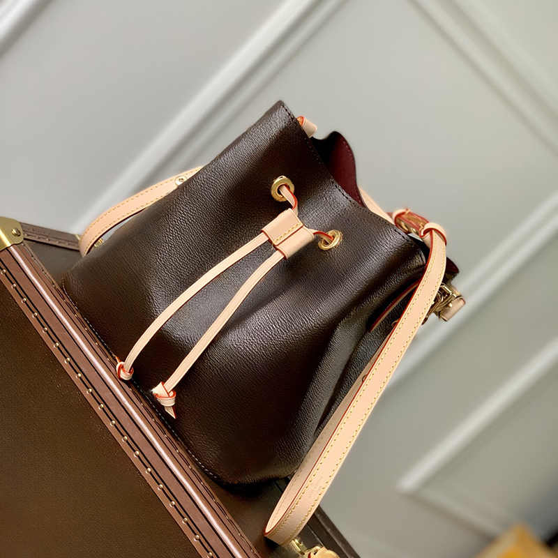 Exact Mirror Quality Drawstring Bucket Bag BB Szie 20cm Designer Shoulder Bag Women's Crossbody Bag With Gift Box LN01A1