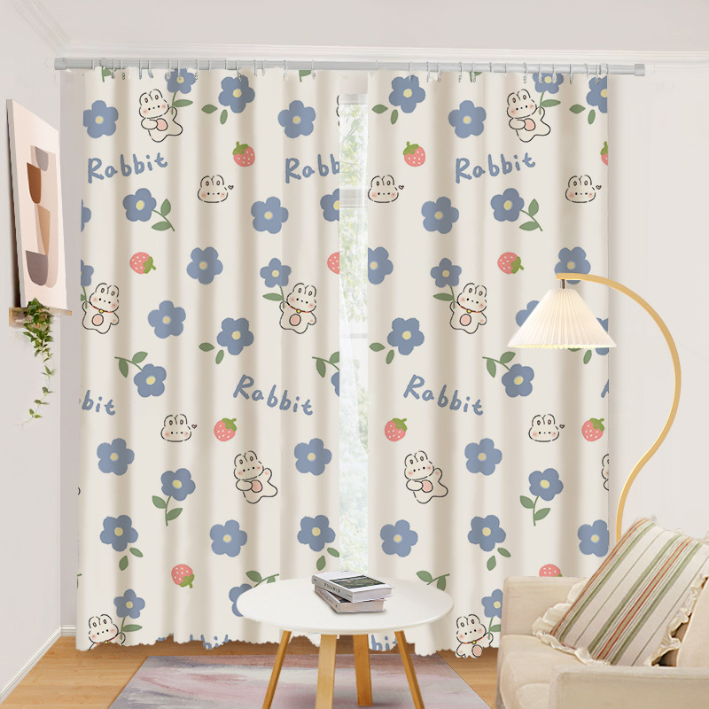 T0487 modern simple partition hanging ring home bedroom door curtain pastoral style kitchen bathroom blocking curtain curtain