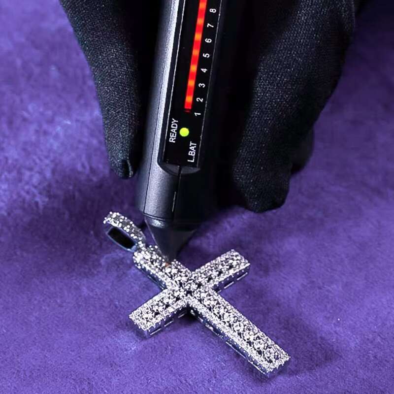Hip Hop Style Mens GRA D Color Iced out Bling Moissanite Cluster Cross Pendant 925 Sterling Silver Passes Diamond Tester