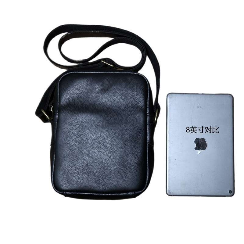 Designer Bag NZPJ Genuine Leather Men S Shoulder Casual Crossbodybag Natural Cowhide Vertical Trend Tablet Computer Bag
