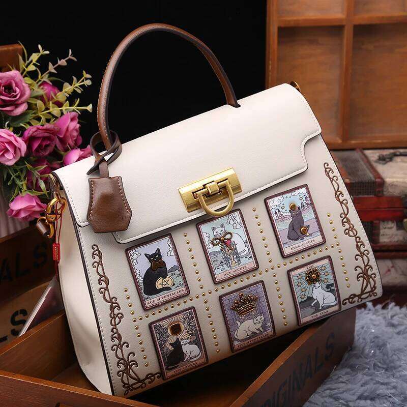 Light Brand Women's Handbag 2025 New Autumn And Winter Fashion Heavy Industry Painting Designer Shang Crossbody Bag Large