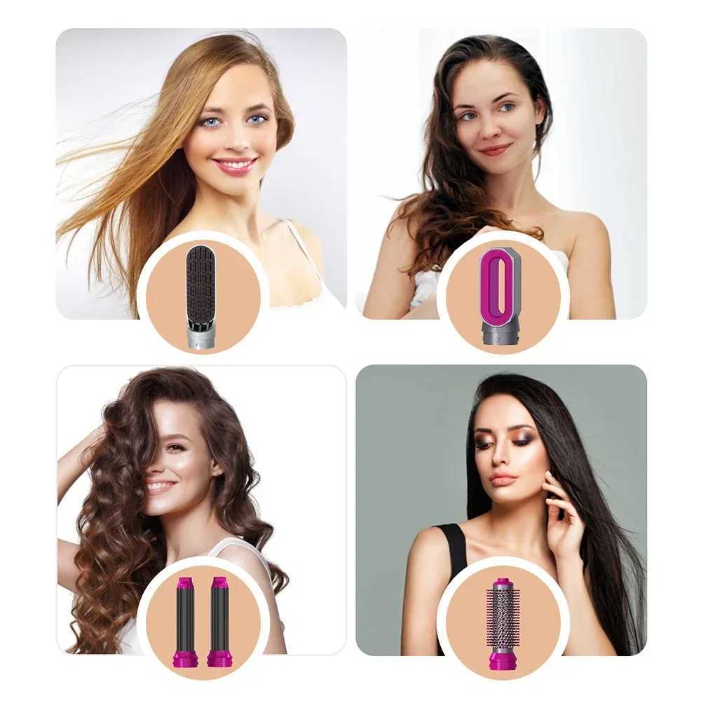 5 in1Hair Dryer Multi Hair Styler Curling Iron Hair Straightener With Hair Brush Hairdryer Hair Dryer Hair Multi StylerXJ250528
