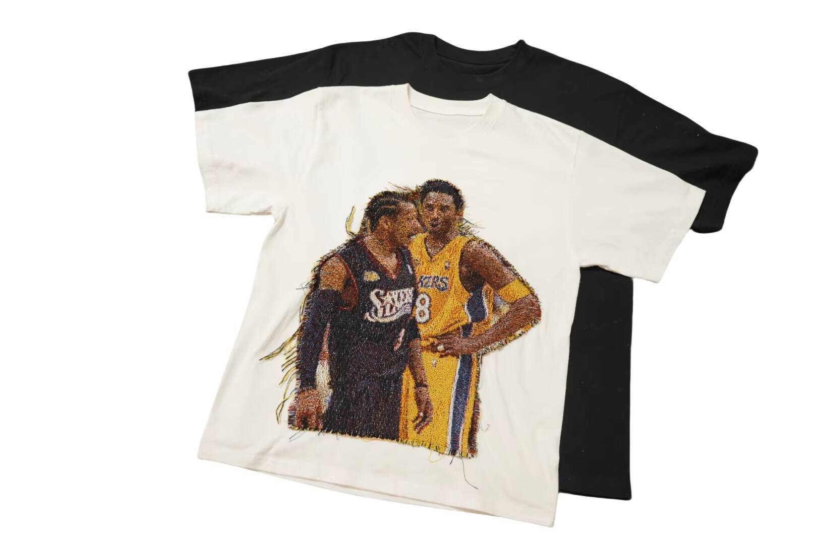 Fashion ODM & OEM Low Price 230 or 300 GSM 100% Cotton with Tapestry Patch Men's T-Shirt Summer