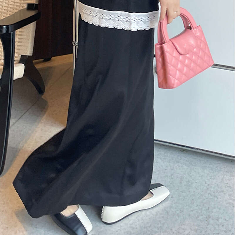 Korean Style Genuine Color Block Fashion One-Strap Square Toe Mary Jane for Women 2024 Spring Summer New Small Leather Shoes
