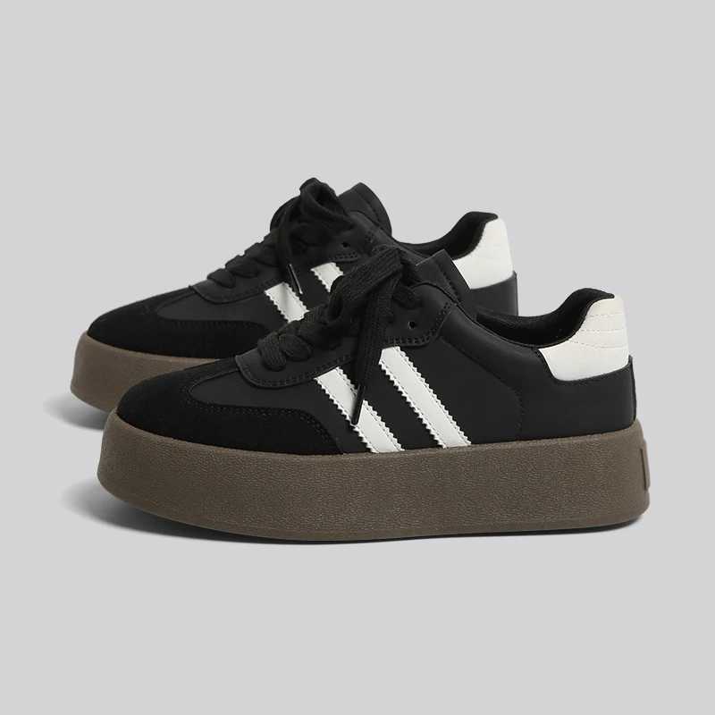 Thick-soled Canvas Shoes for Women 2024 Spring and Autumn New Niche Original Retro All-match Sneakers Hong Kong Style XJ250529
