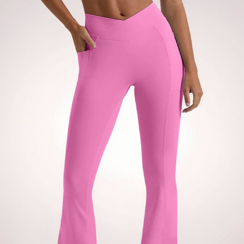High-Waisted Womens Yoga Pant: Stretchy Micro-Flare Leggings with Ventilated Design