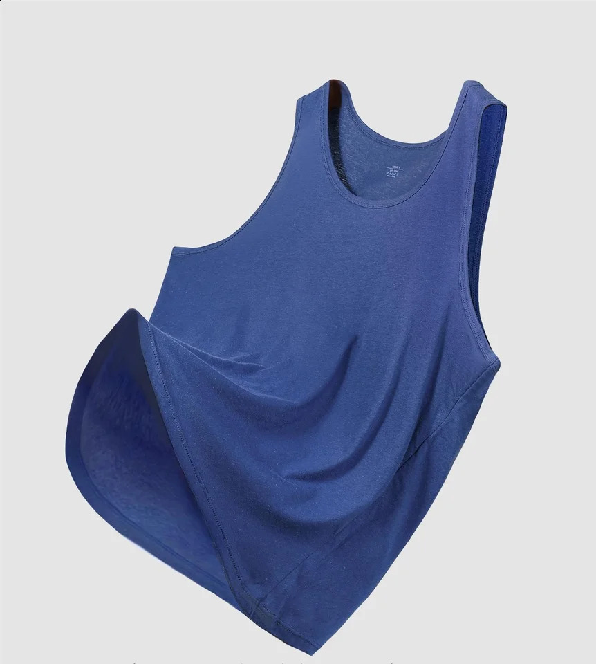 Mens pure cotton vest breathable slim youth sports foundation hurdle I loose summer thin halter undershirt 250517