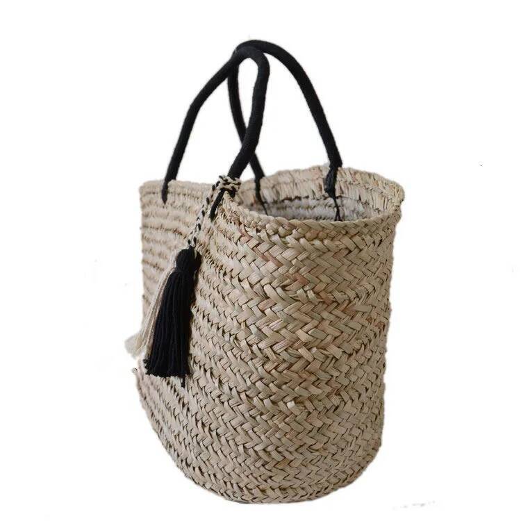 2018 Knitted Straw Summer Bohemia Fashion Women's Handbags Shoulder Beach Bag Big Tote Bags Tassel Big Size Boho Style