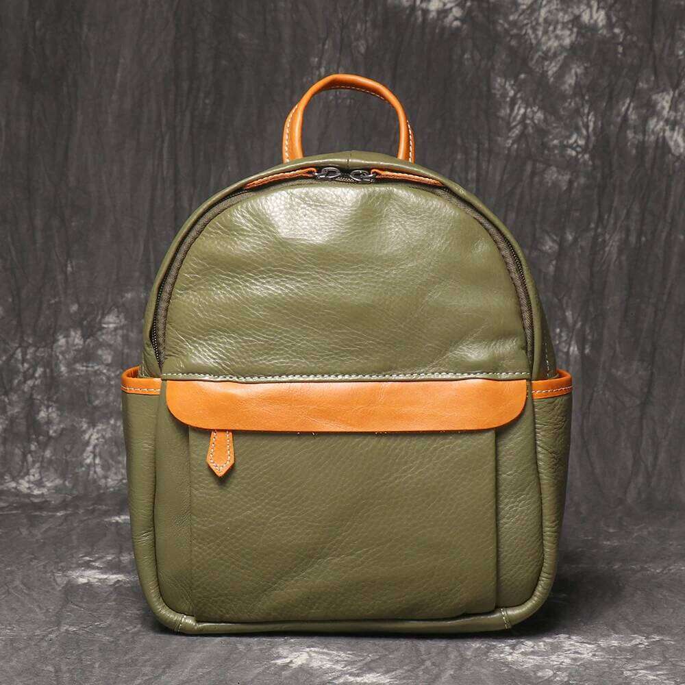 LUOKIR New Trendy Women's Versatile Fashion Leather Small Backpack Lightweight Casual Travel School Bag
