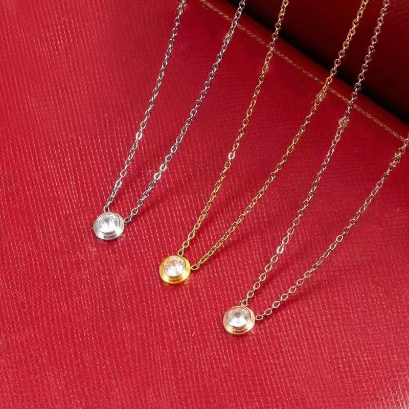 316L Stainless Steel Diamants Legers Pendant Necklaces Diamond D'amour Love Necklace for Women Girls Collier Bijoux Femme Designer Jewelry