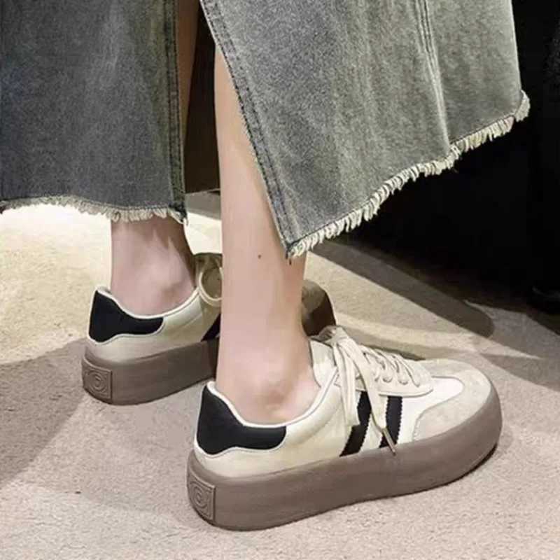 New Design Fashion Casual Shoes Outdoor Lace Up Sneakers for Women Female Comfortable Versatile Sport Shoes Vulcanized Shoes XJ250529